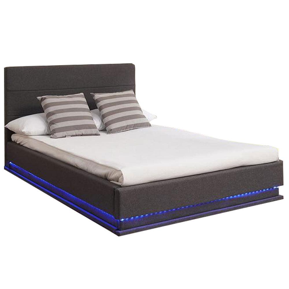 Bed (SSS-A503) Queen- Grey fabric (152X190cm) storage bed with gas lift