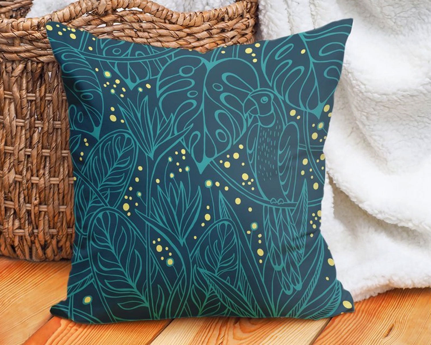 Carnival home double sided modern leaf printed cushion cover (KQ3-7062)