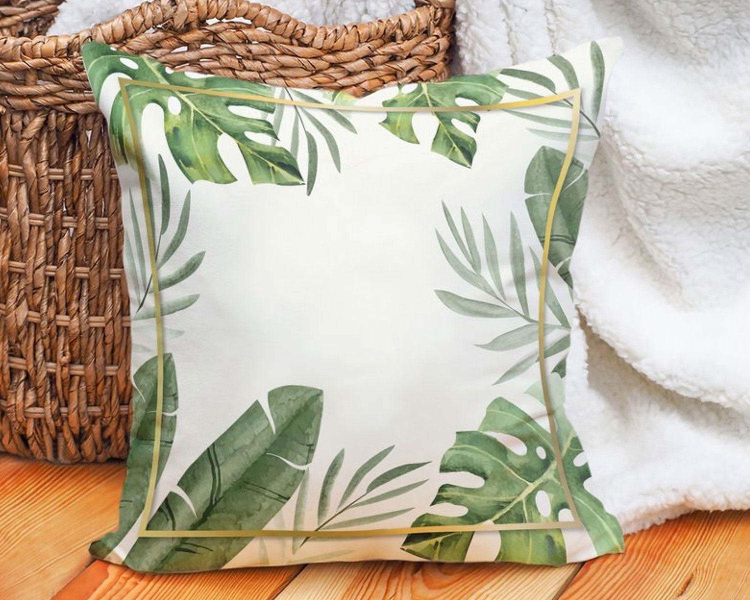 Carnival home double sided tropical leaf printed kirln cover (KQ3-7064)