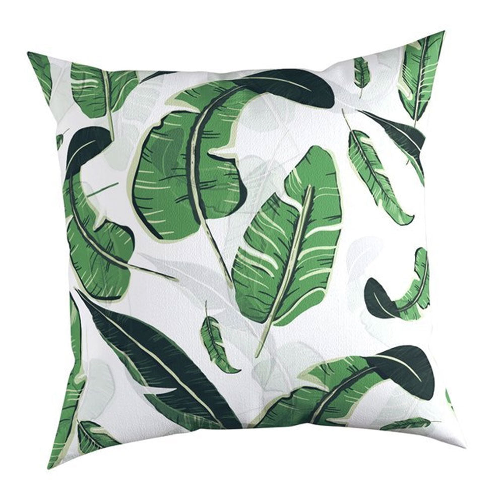 Carnival home double sided white floor green leaves printed cushion cover (KQ3-7103)