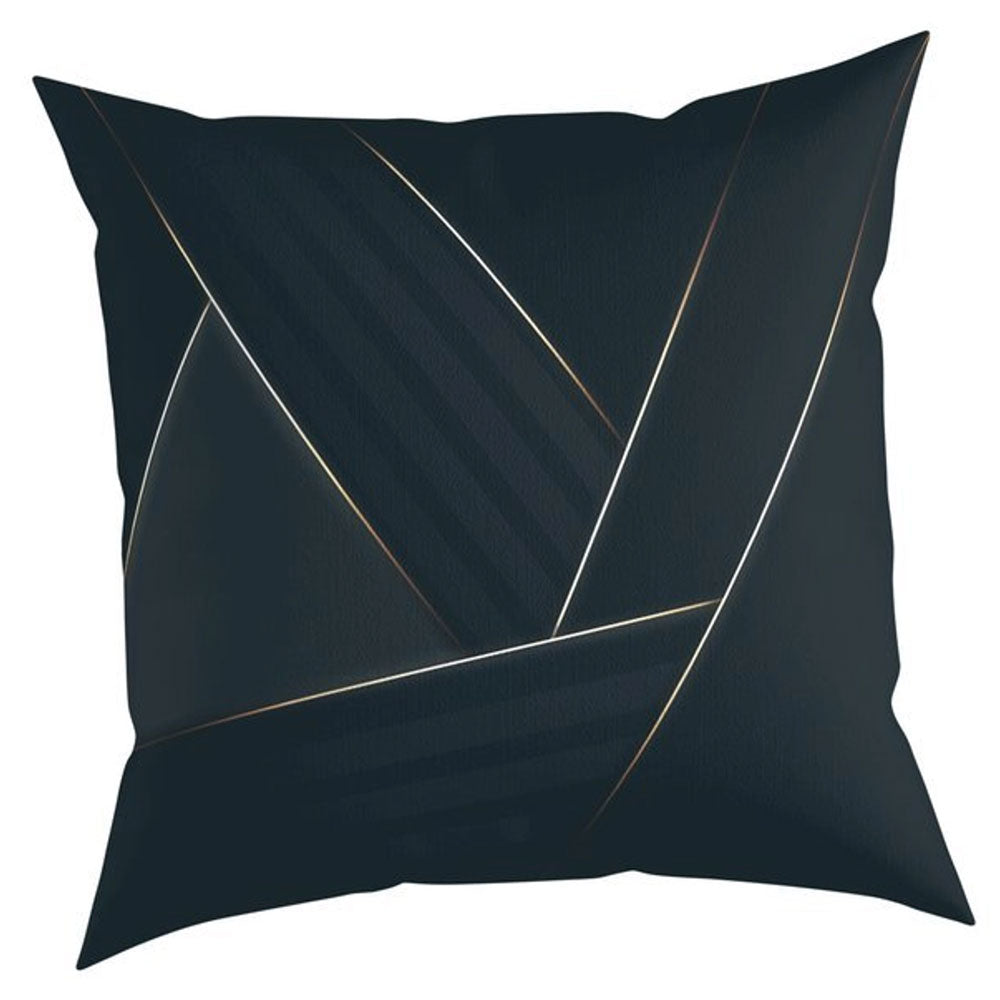 Carnaval home double sided anthracite background bright lines printed cushion cover (KQ3-7150)
