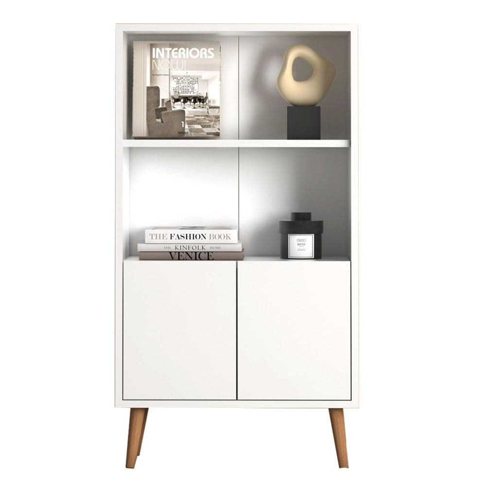 Luce bookshelf with cabinet, white (NT3-845) / made in eu