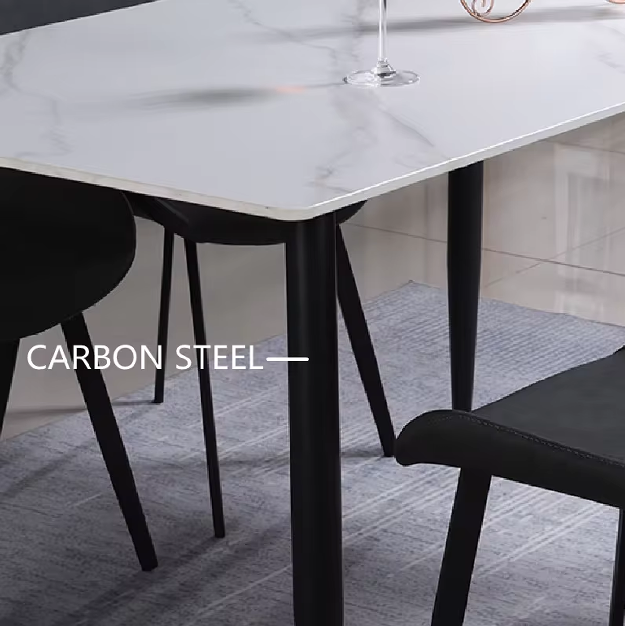 Dining set marble top 140X80CM 4 Chairs + 1 Table (DA1157-DA2687)