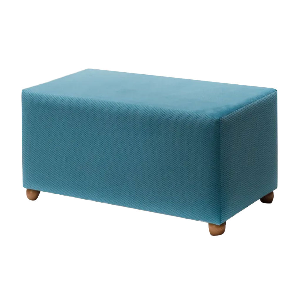 Genma wooden leg ottoman stool blue (AG3-701) / made in eu