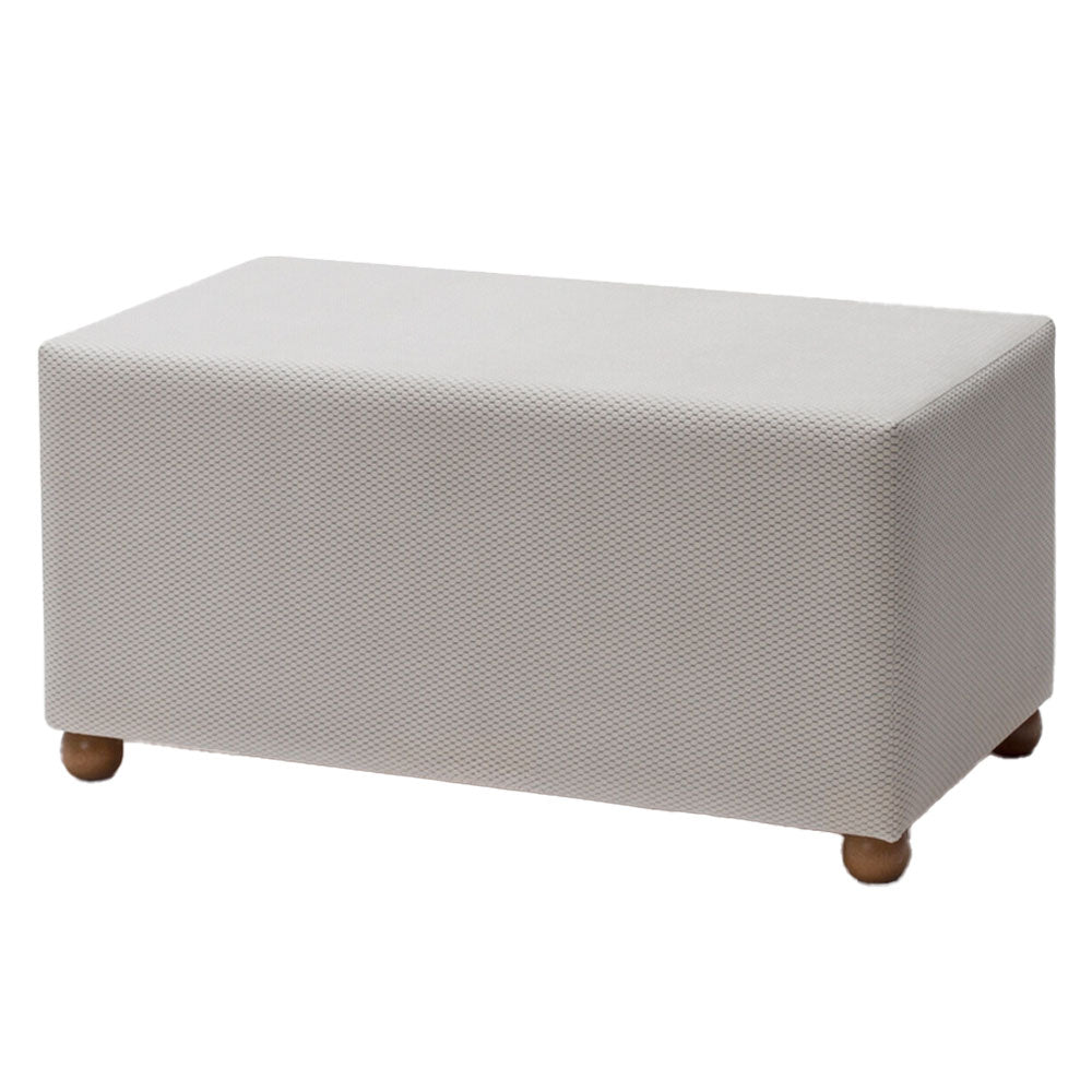 Genma wooden leg ottoman stool beige (AG3-704) / made in eu