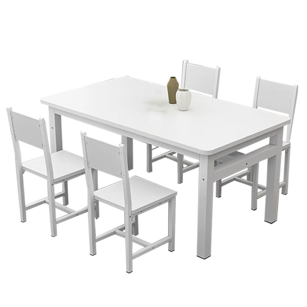 Dining set (SV201) pure white 4 chairs + 1 table