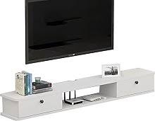 WALL TV CABINET PURE WHITE (150*20*18H) - DSQ0425