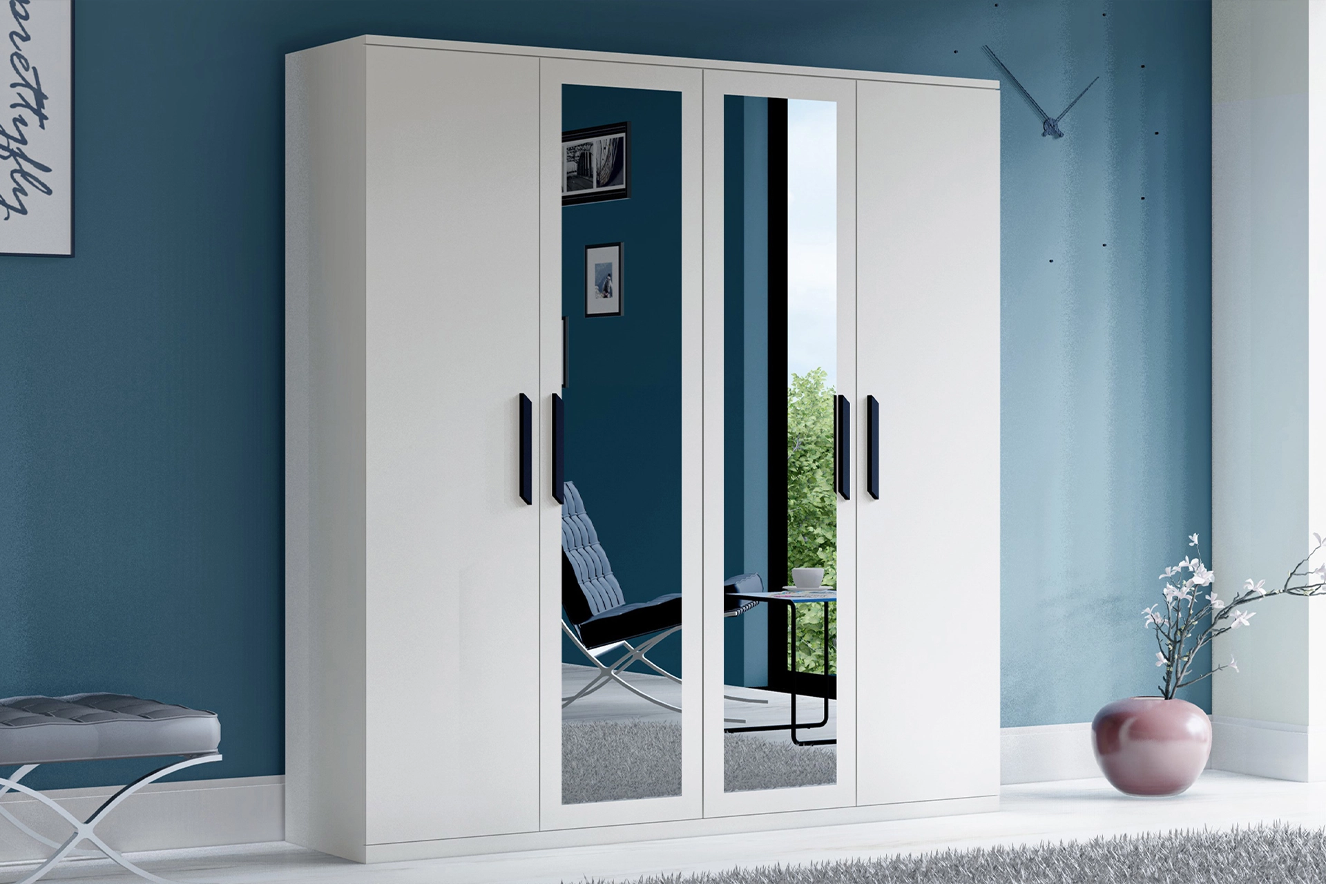 Mirror wardrobe , 4 doors (MF5-169) / made in eu