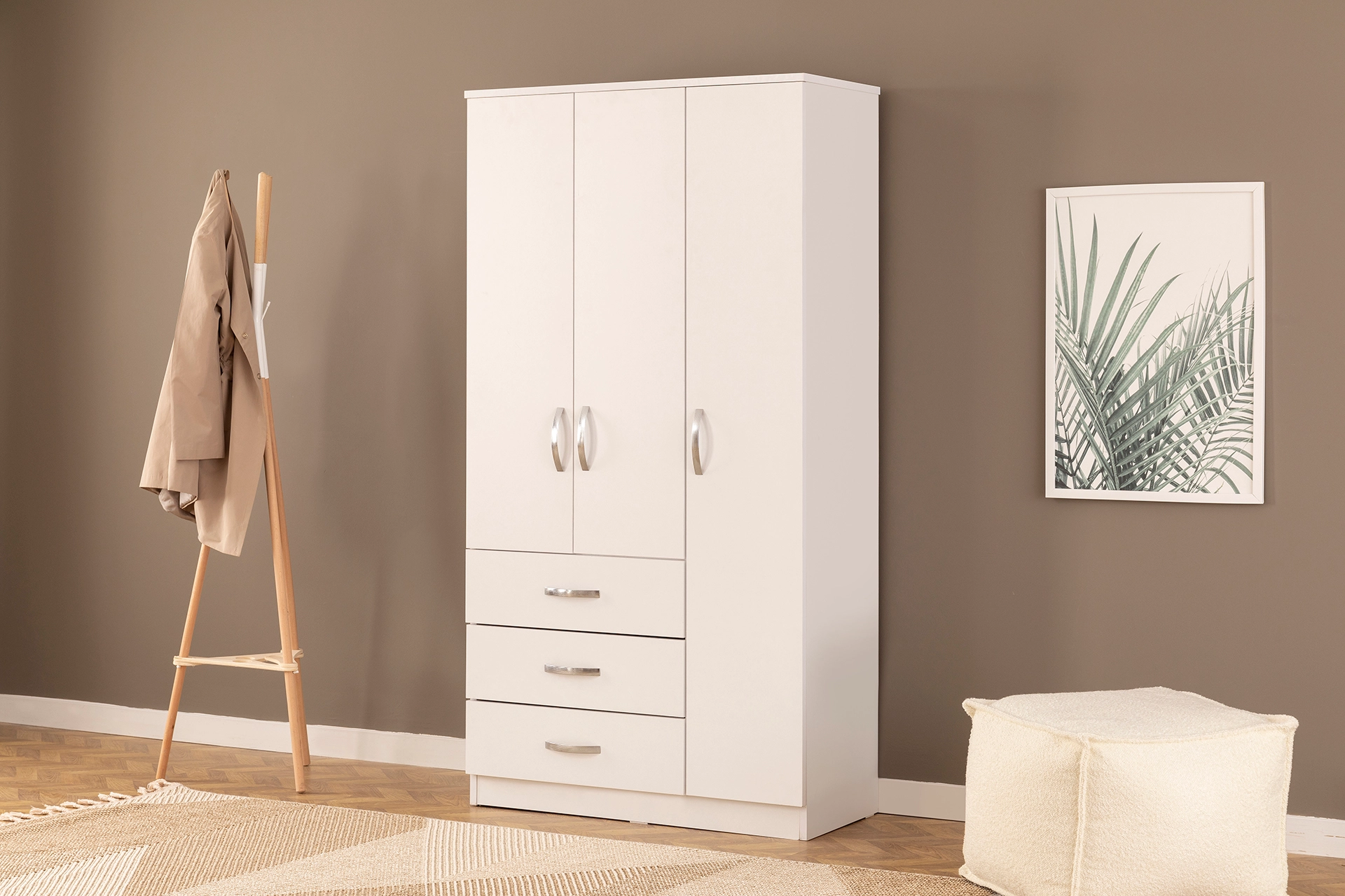 Wardrobe , 3 doors with 3 drawers (MF5-132) / made in eu