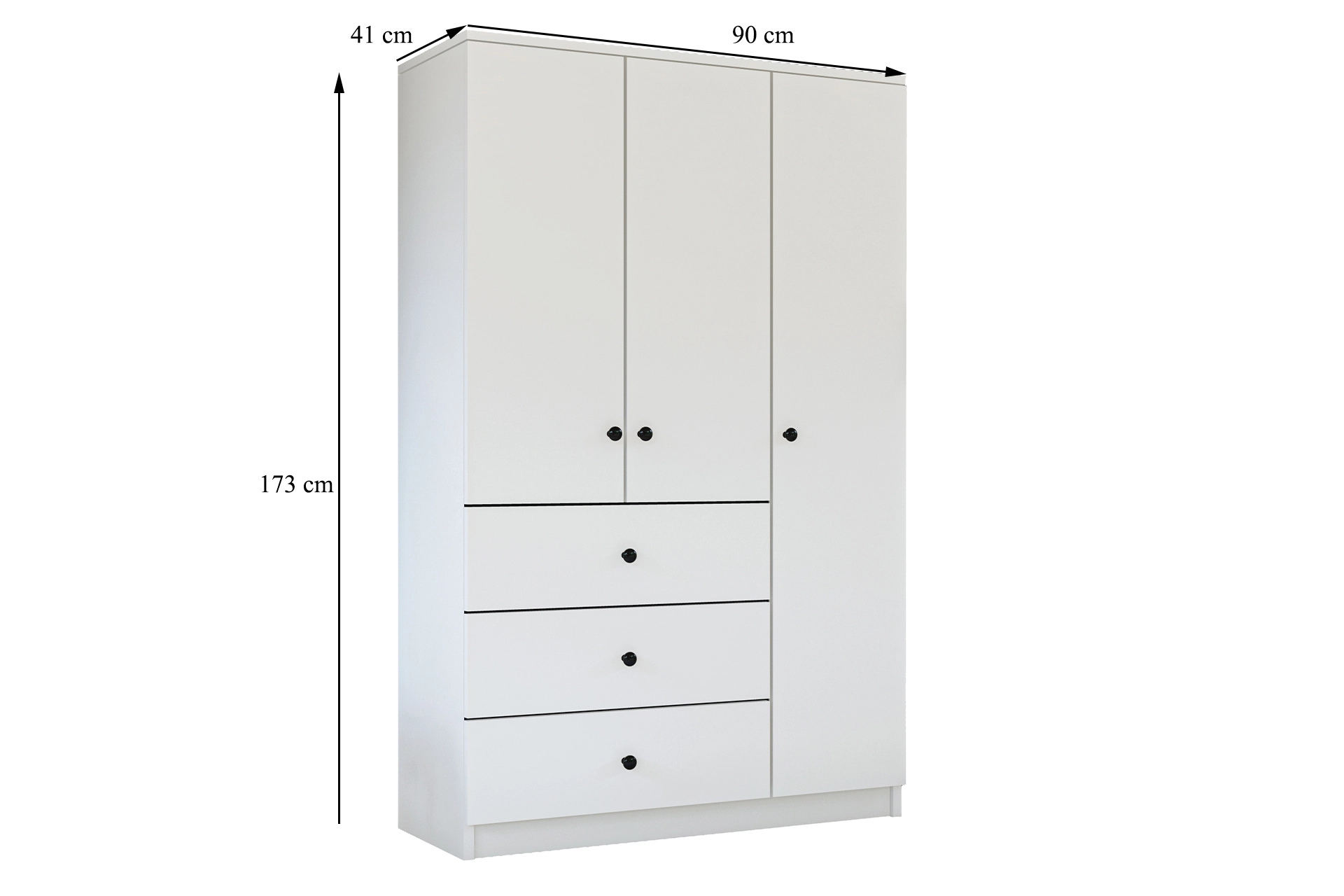 Wardrobe , 3 doors with 3 drawers (MF5-300) / made in eu