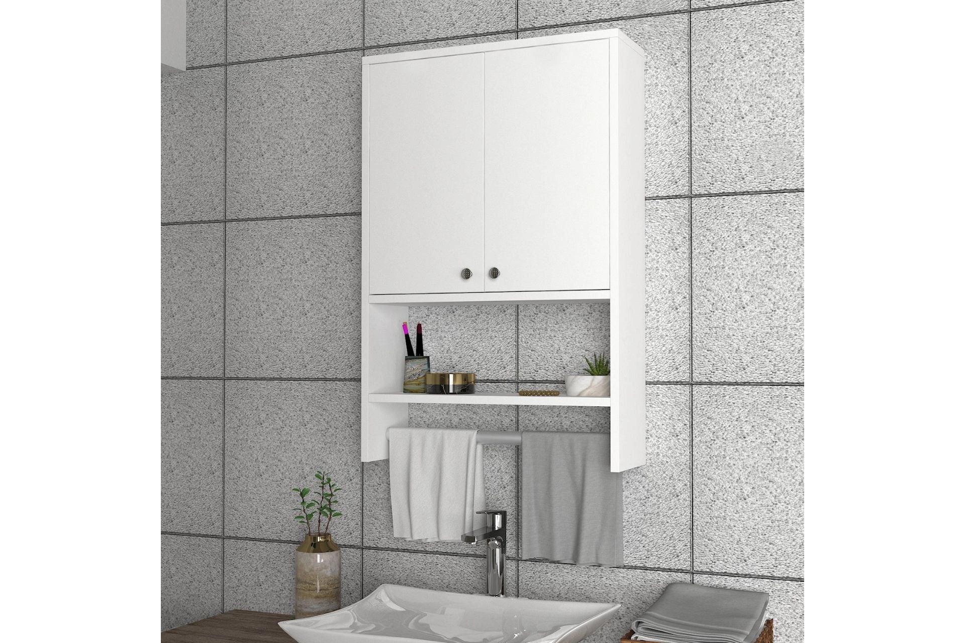 Vira bathroom cabinet, white (DI3-443) / made in eu