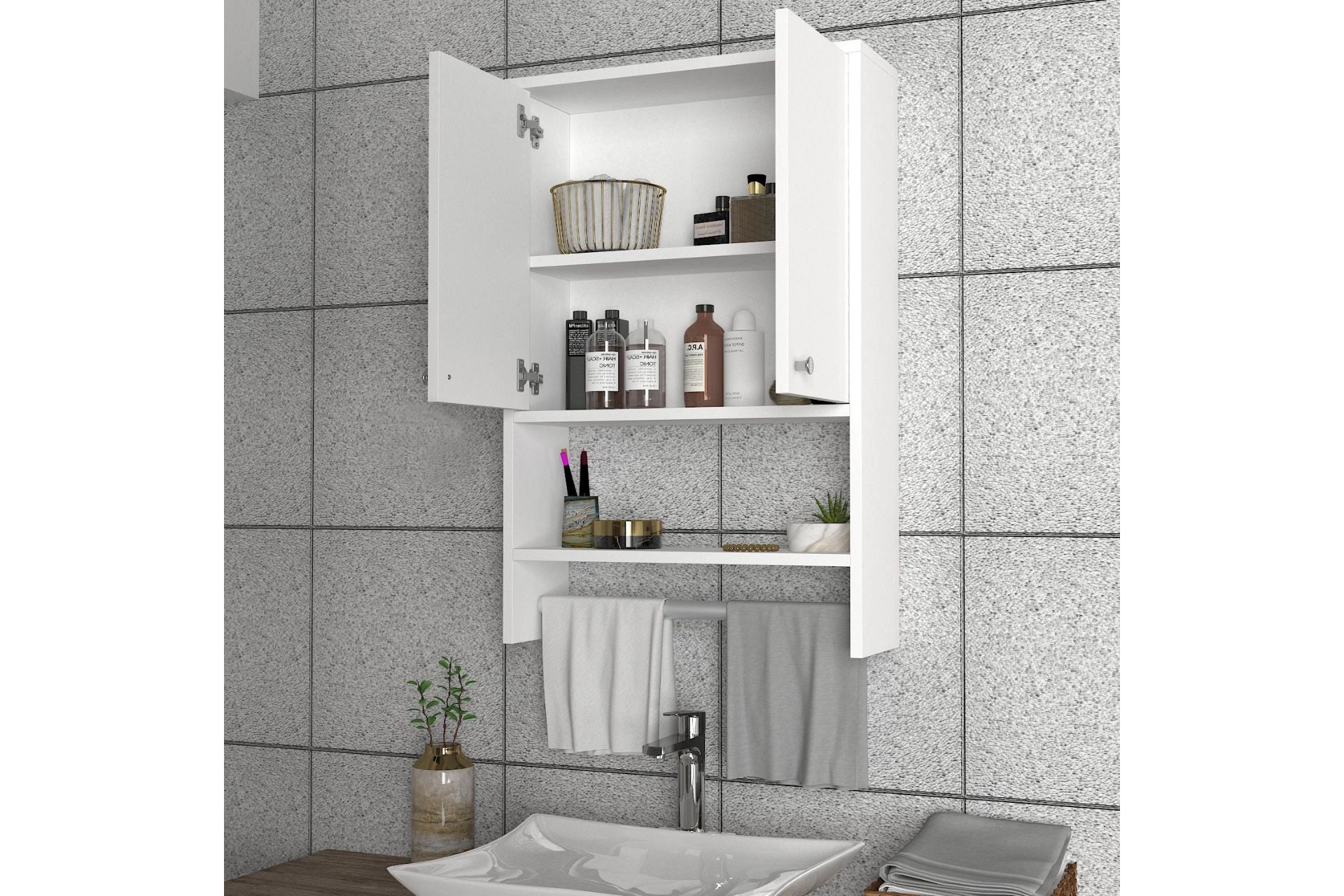 Vira bathroom cabinet, white (DI3-443) / made in eu