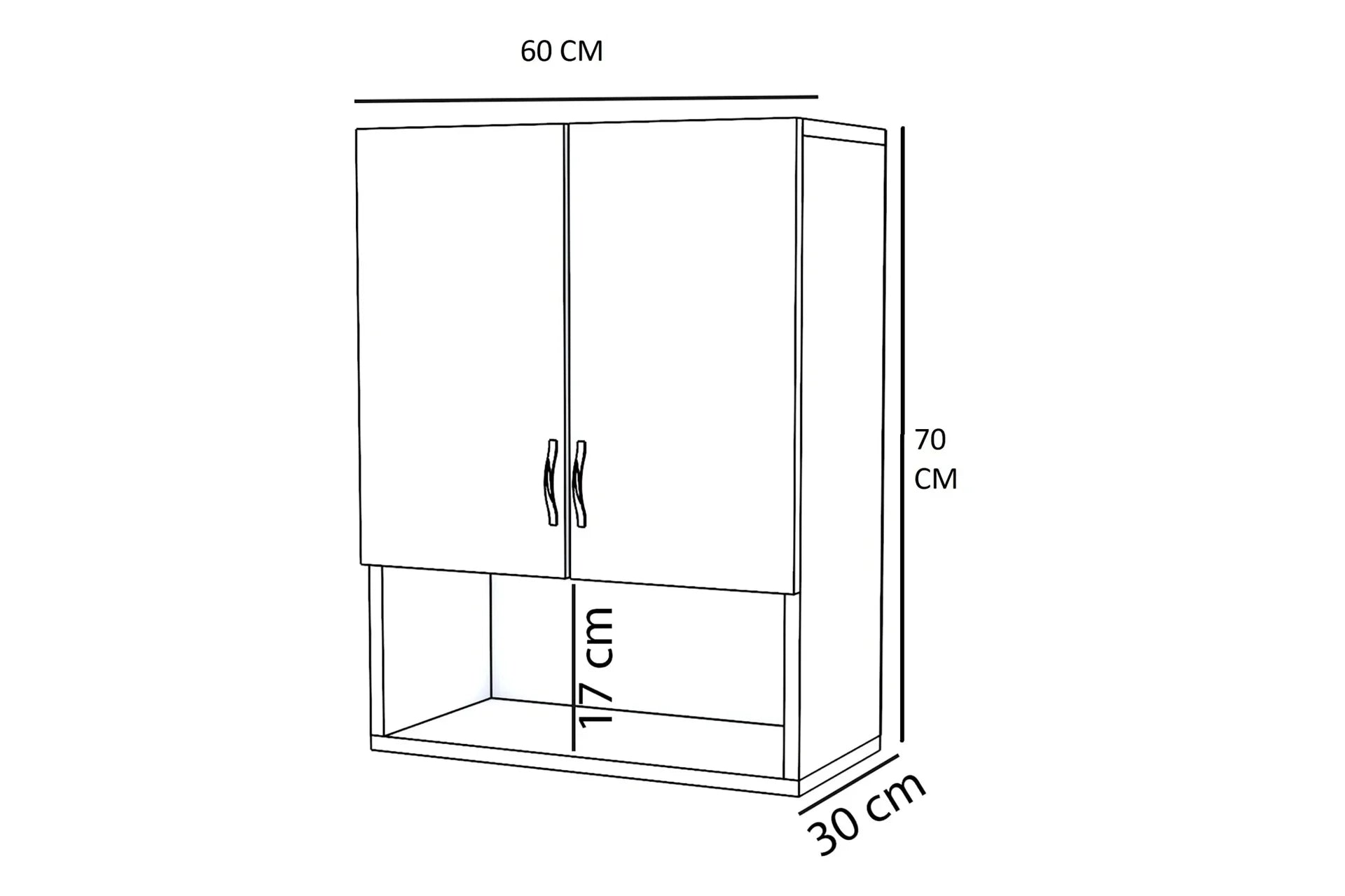 Defne washing machine top cabinet, white  (IC4-679)  / made in eu