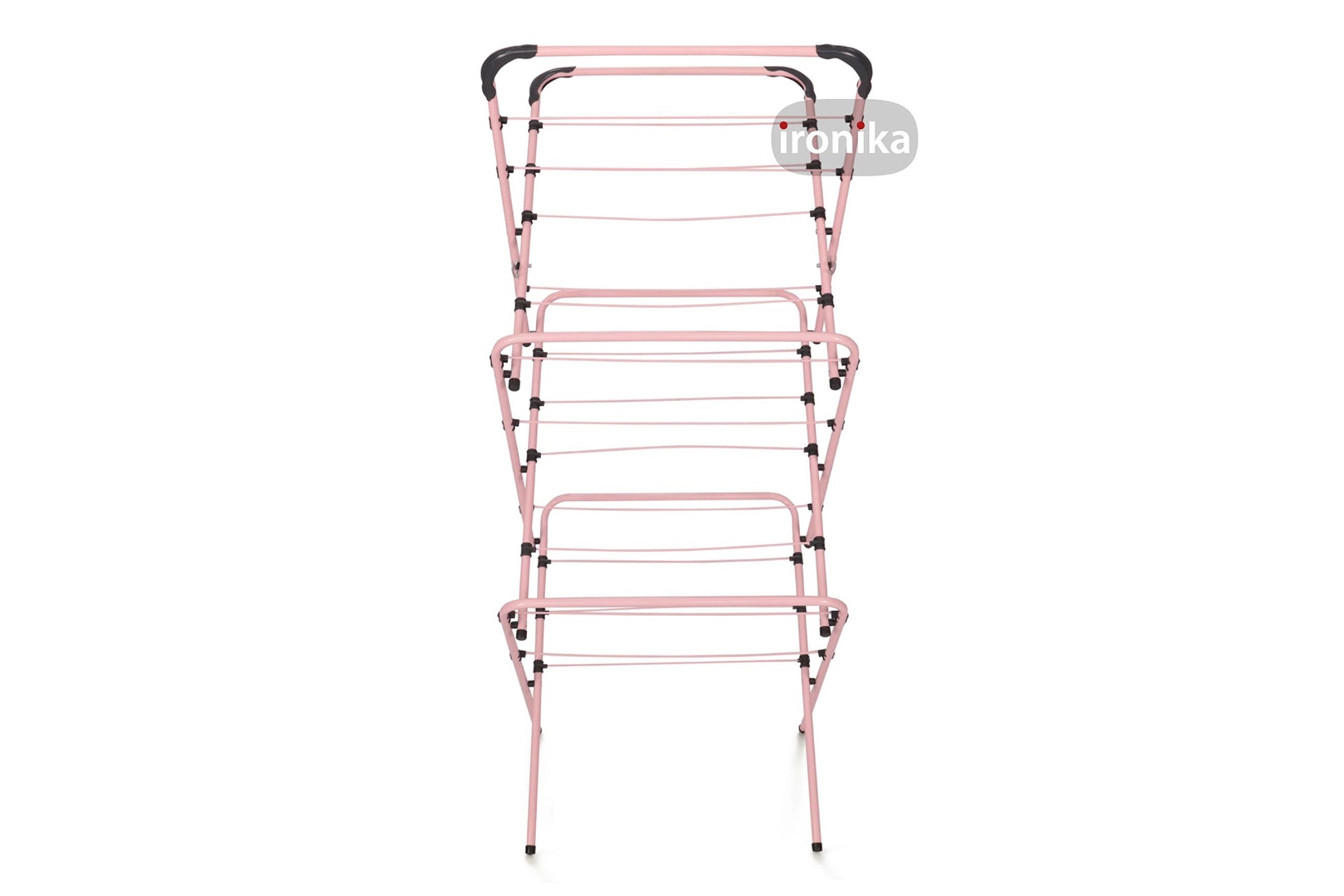 Ironi̇ka tres foldable laundry drying rack, 3-layer, pink  (PL6-253)