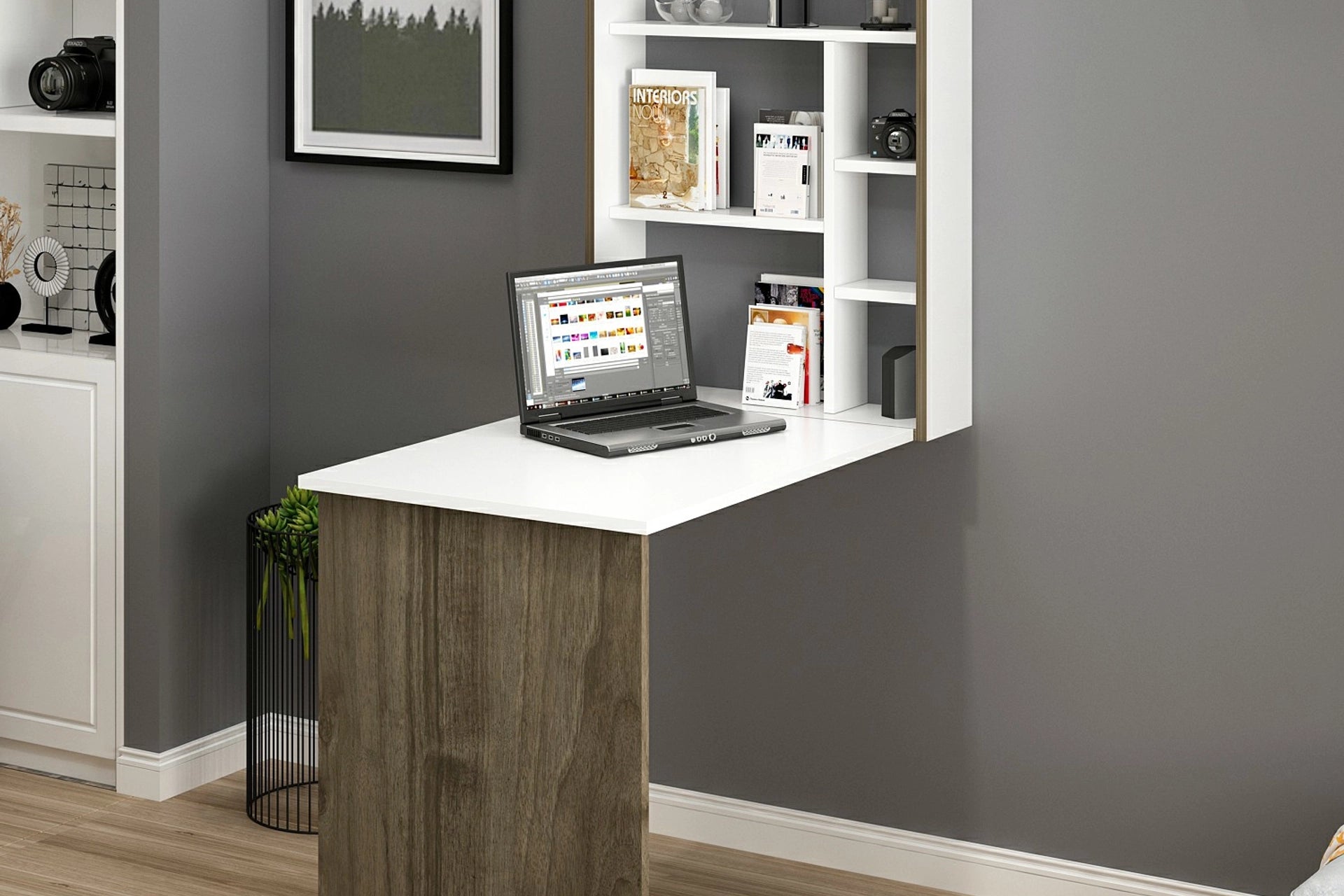 Magicbox wall mounted study desk, white (MG3-1008)  / made in eu