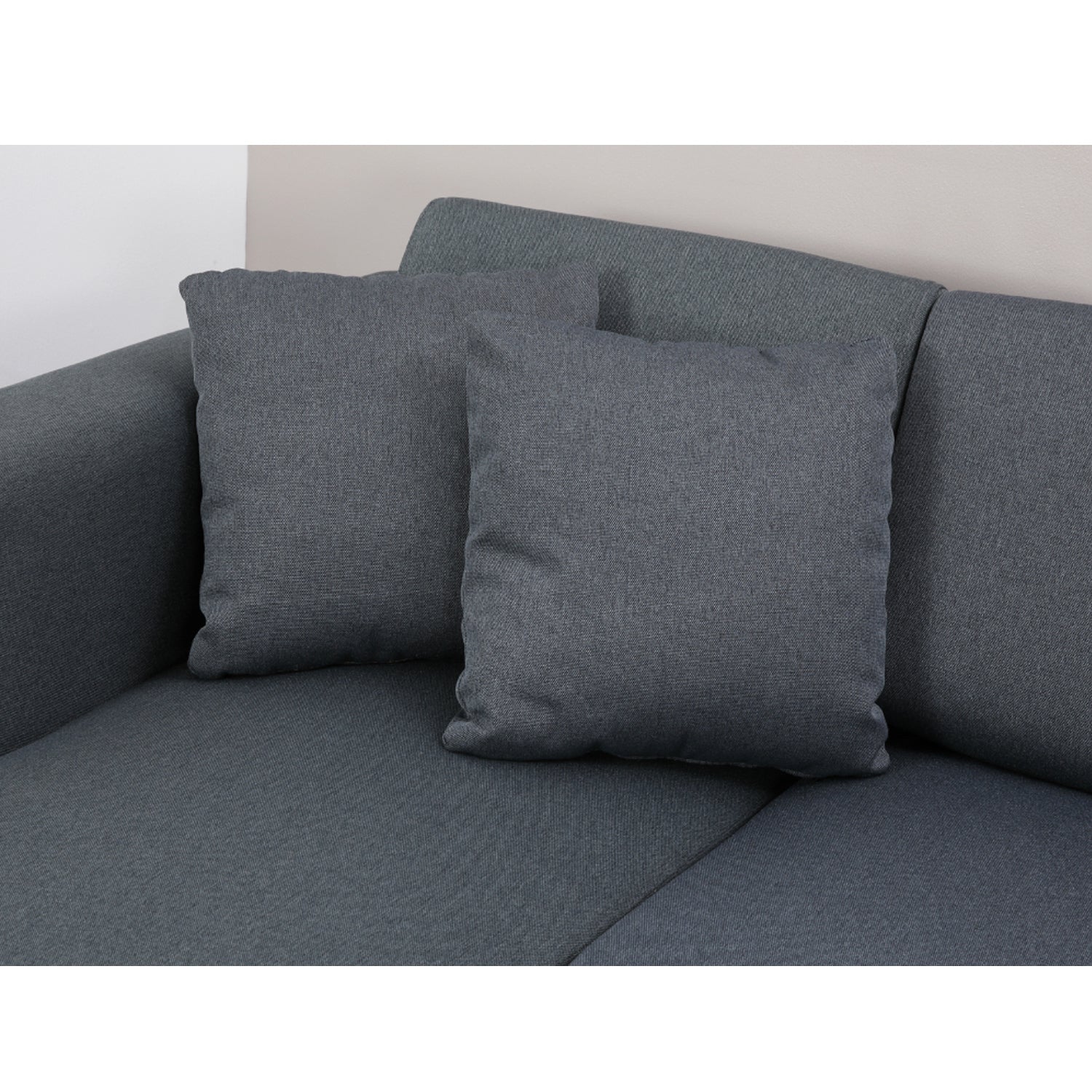 Jim fabric L-shape sofa grey