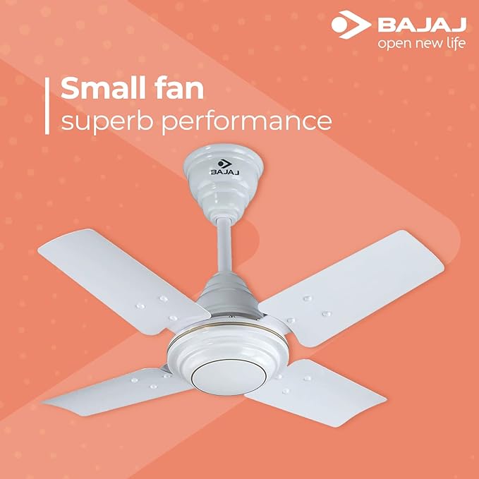 BAJAJ WHITE CEILING FAN 600MM - MAXIMA-24'' (130051)