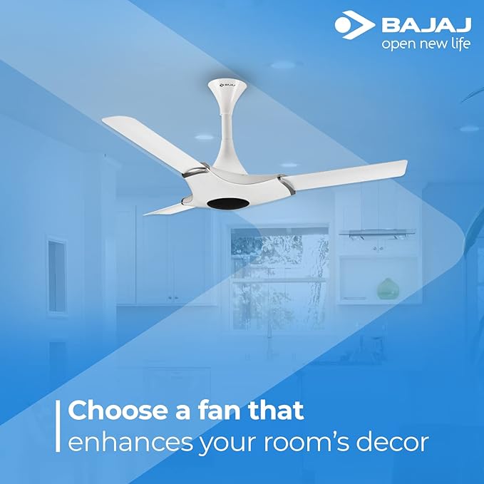 BAJAJ GLOSSY WHITE CEILING FAN 1200MM - ESPERANZA  48'' (130048)