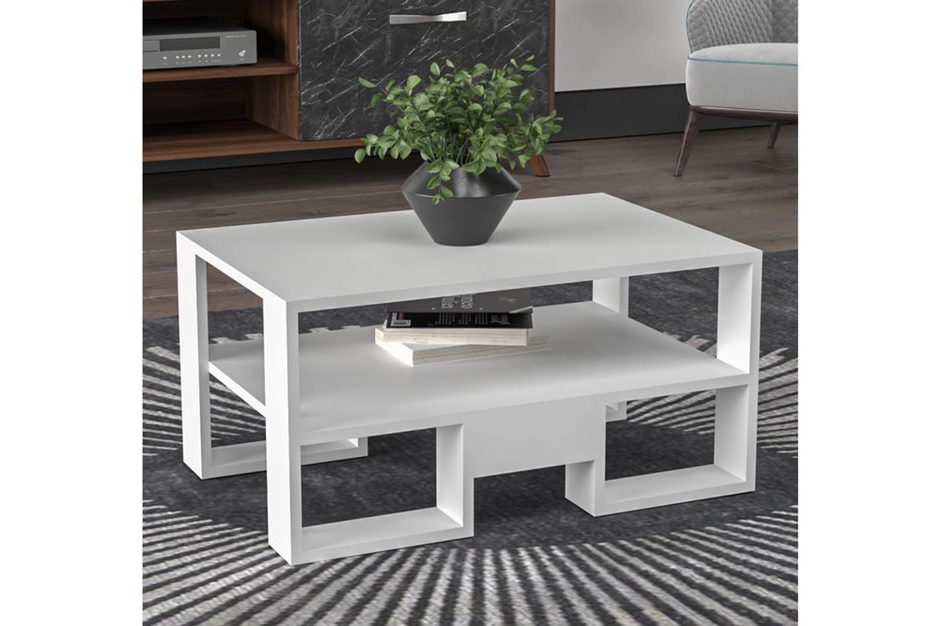 Evdemo miray coffee table, white (EV4-1474)