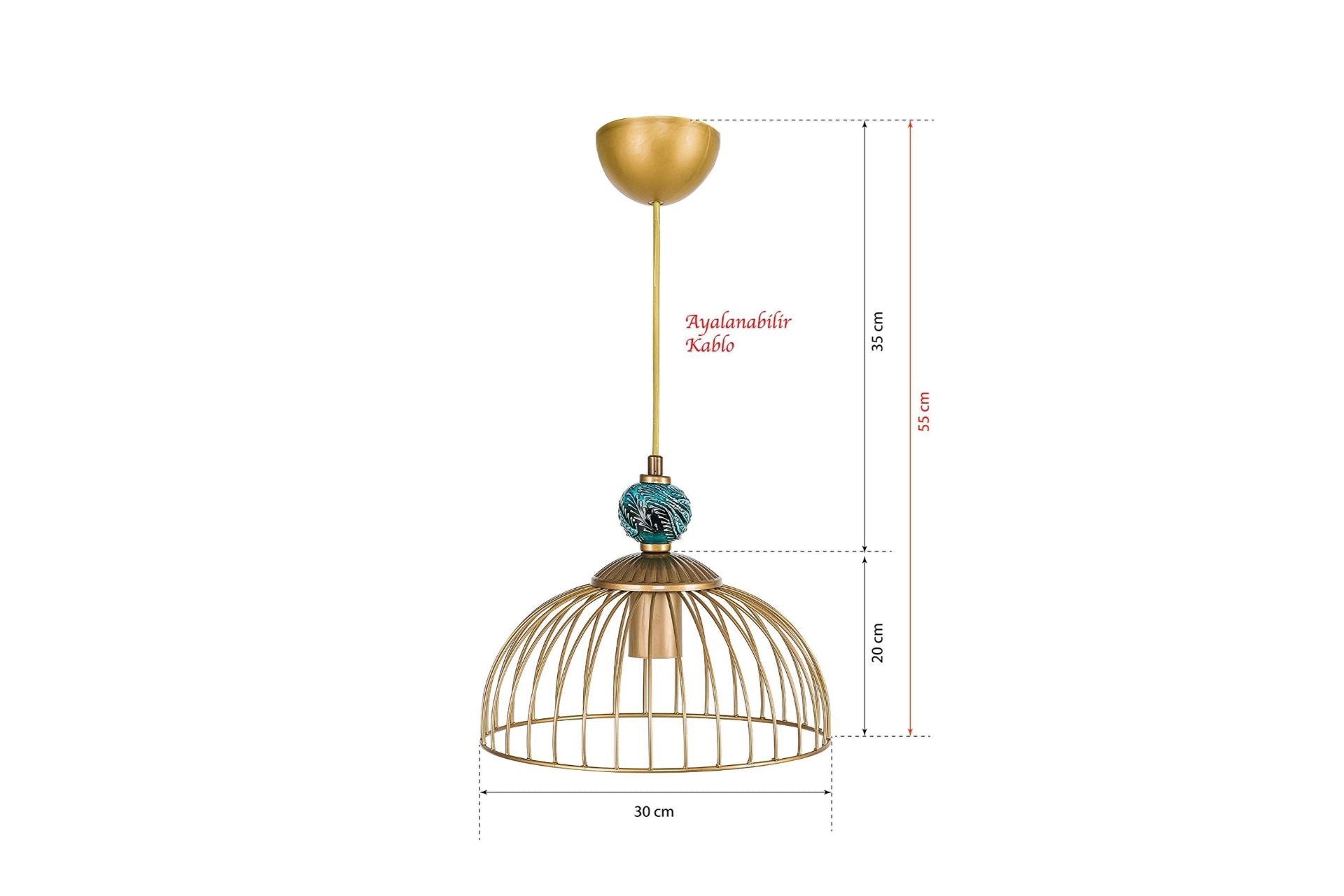 Dede kosnitsa tiled pendant lamp, green, single DE6-190