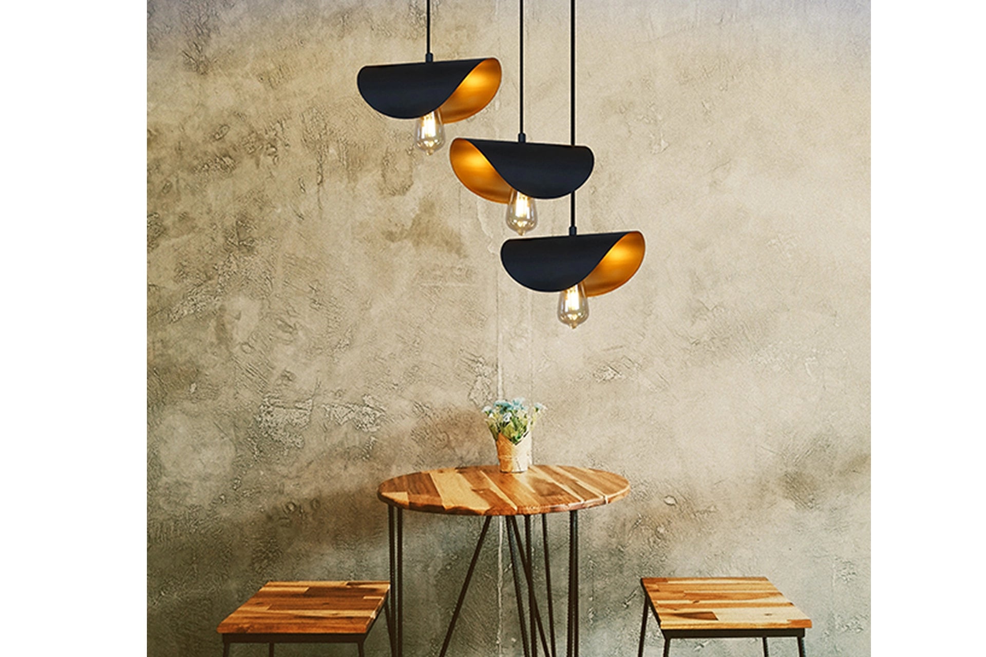 Noonlux bella triple pendant lamp, black - WN6-133