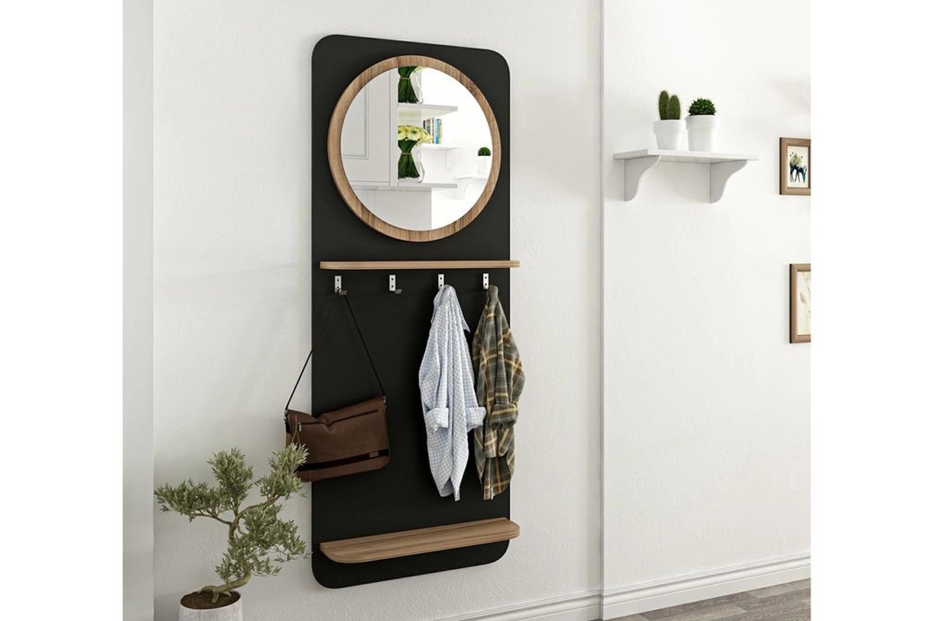 Slim dresser, mirror, black gold  (MG3-2551) / made in eu