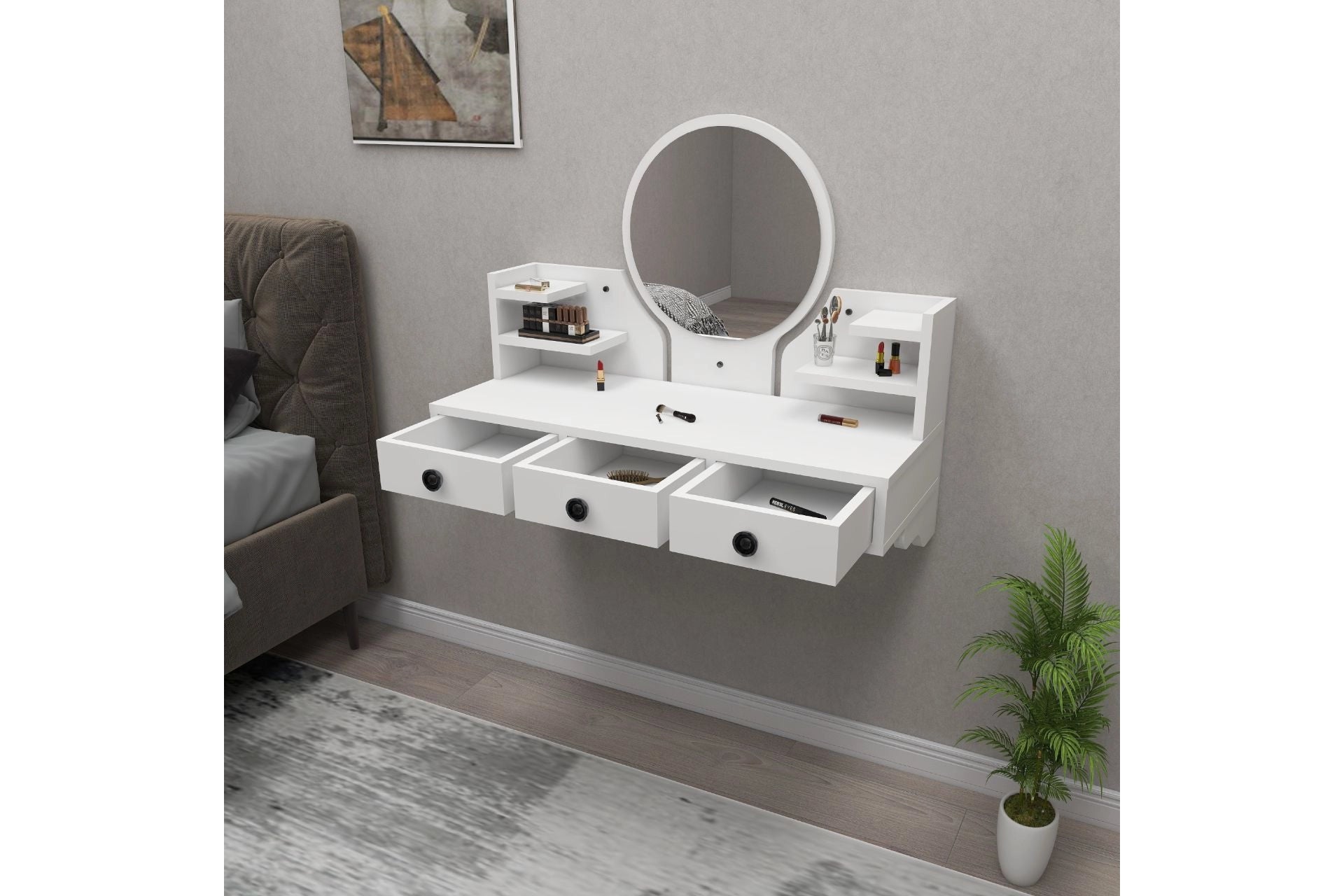 Arnetti̇ poli̇na makeup table, white (TT3-885) / made in eu