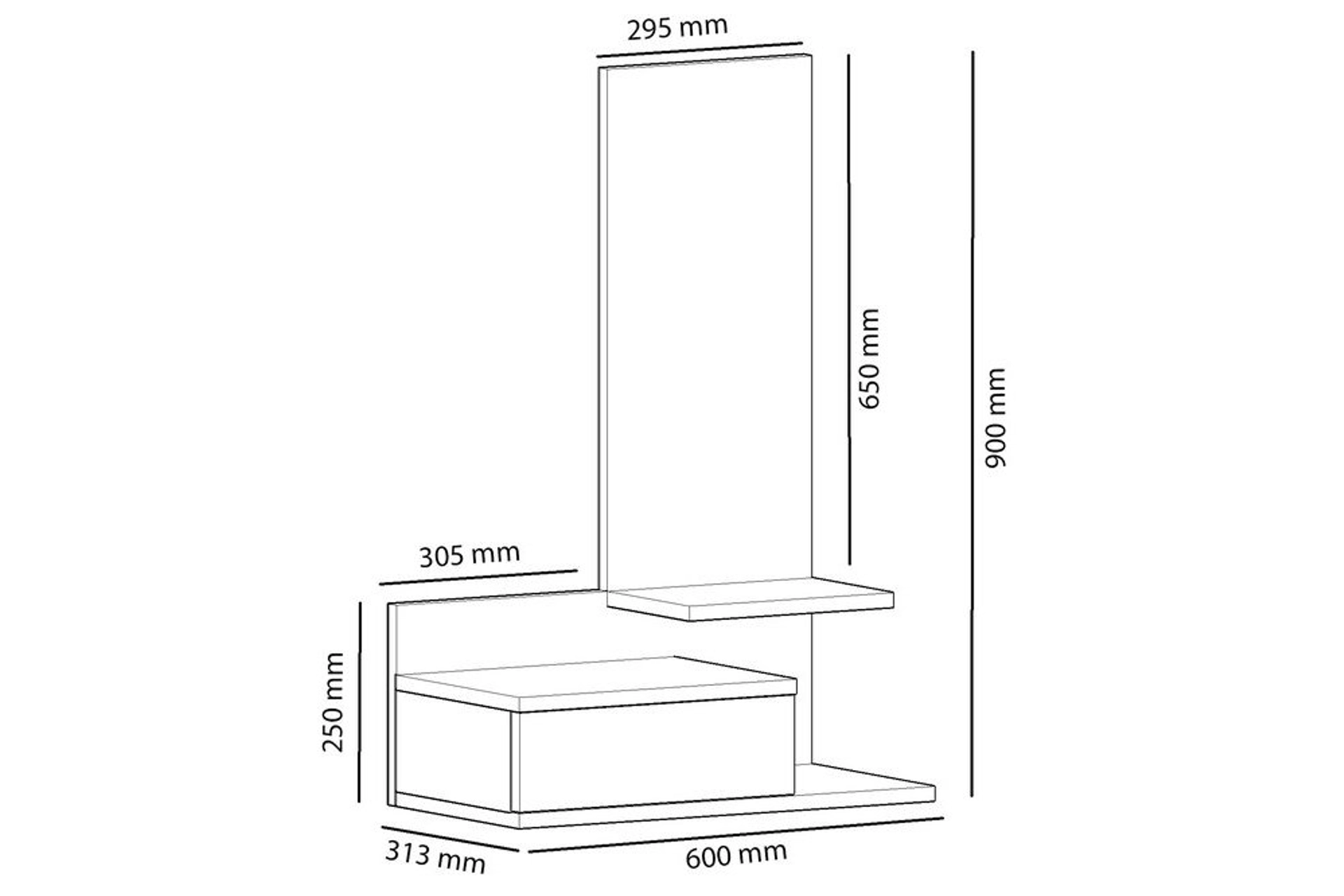 Arnetti̇ rozella dresser, sapphire oak anthracite (TT3-353)  / made in eu