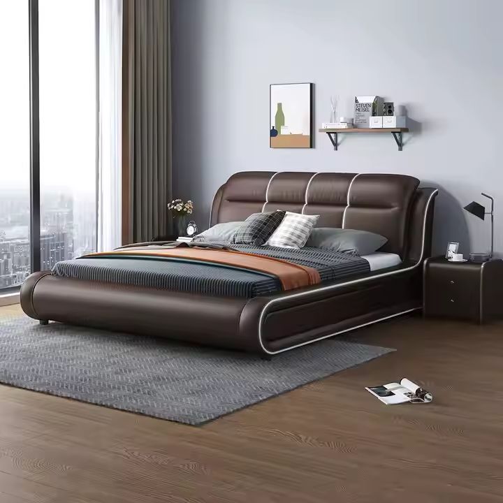 Storage bed queen Brown 152x200cm #620