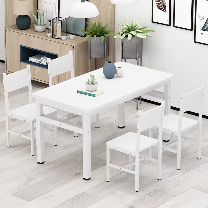 Dining set (SV201) pure white 4 chairs + 1 table