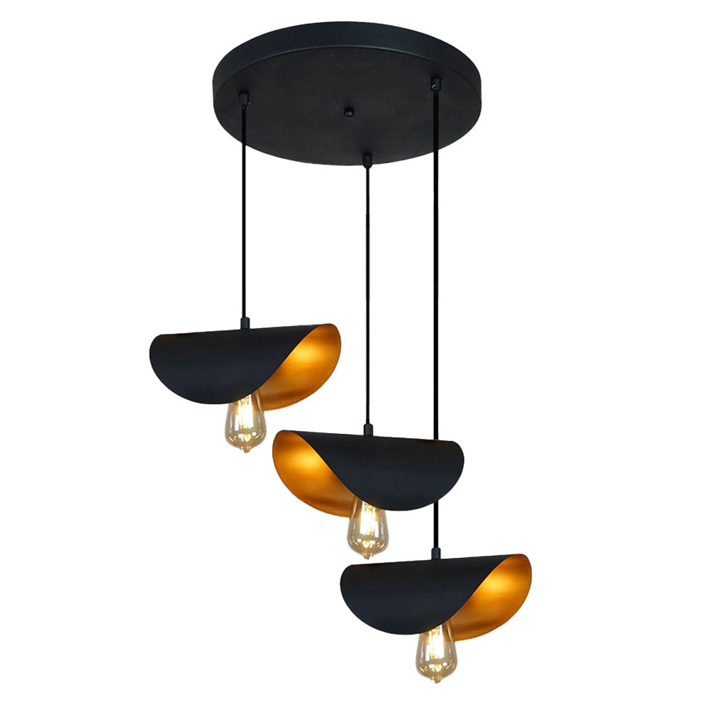 Noonlux bella triple pendant lamp, black - WN6-133