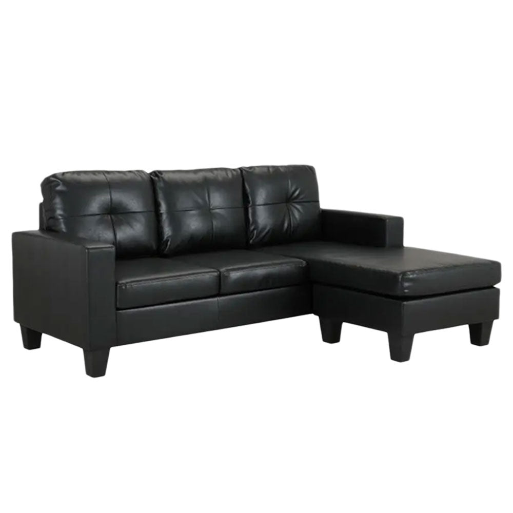 Furinbox L-shape pvc sofa, Arden black